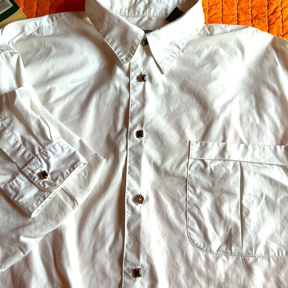 Wilke-Rodriguez men’s white long sleeve with artistic buttons szL - Picture 6 of 7